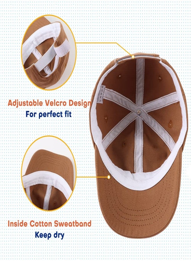 Peecabe Plain Toddler Baseball Hat Unisex Cotton Kids Trucker Hat Adjustable Baby Boys Sun Caps Girls Baseball Cap 1-5Y (52cm(3-6Y), 2PCS-B) - Image 4