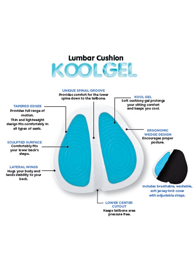Contours - Lumbar Koolgel Cushion  Cooling & Soothing Comfort - Image 1