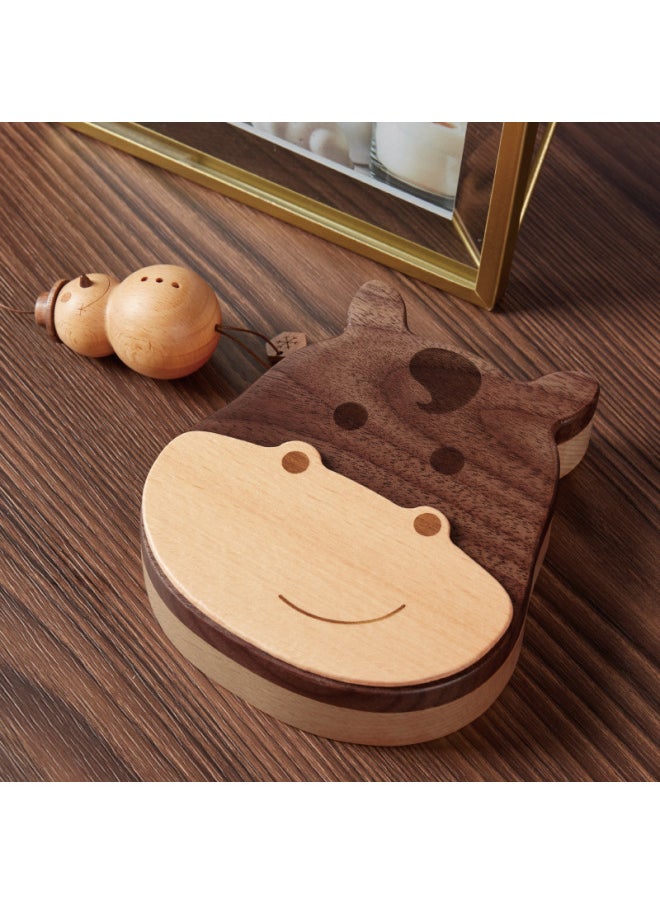 Generic Mu Mu Zodiac Teeth Box Children's Solid Wood Teeth Storage Box For Boys And Girls Preservation Fetal Hair Commemorative Teeth Replacement Collection Box-Color:UFO Zodiac Monkey (New)  - Image 4