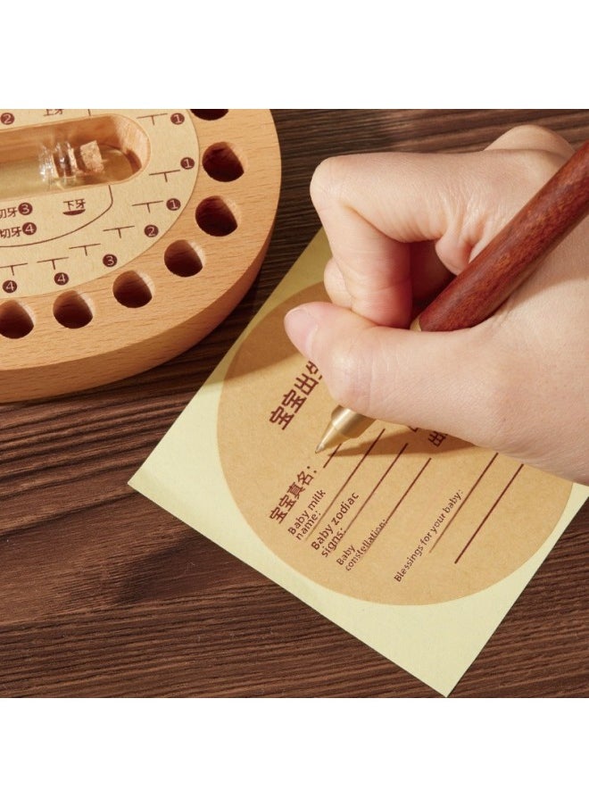 Generic Mu Mu Zodiac Teeth Box Children's Solid Wood Teeth Storage Box For Boys And Girls Preservation Fetal Hair Commemorative Teeth Replacement Collection Box-Color:UFO Zodiac Monkey (New)  - Image 5