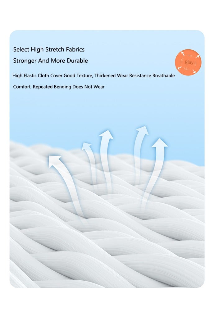 صحراء الواحة سياج أمان قابل للطي للأطفال، حاجز حماية لسرير الطفل، حاجز حماية مضاد للتصادم، حاجز قابل للتعديل بجانب السرير (قطعة واحدة) - Image 5