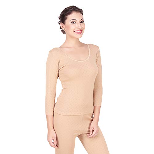 Splash Women's Thermal Winter Wear Set - 3/4th Sleeve Thermal Upper & Lower (XXX-Large, Wood) - Image 3