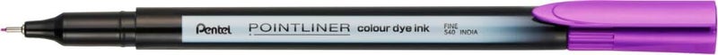 بنتل قلم Pentel S40 Pointliner، حبر صبغي ملون، سمك خط 0.4 مم، لون بنفسجي ملكي (قلم واحد) - Image 1