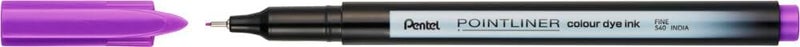بنتل قلم Pentel S40 Pointliner، حبر صبغي ملون، سمك خط 0.4 مم، لون بنفسجي ملكي (قلم واحد) - Image 2