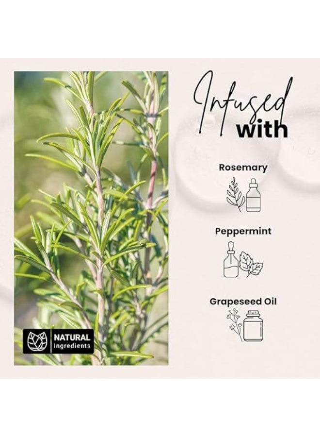 Bask & Lather Scalp Stimulator Hair Growth Oil, Cold Pressed Mint and Rosemary Blend with Grapeseed for Hair Growth, Organic Natural Leave in, All Hair Types, 2 Fl Oz - Image 1