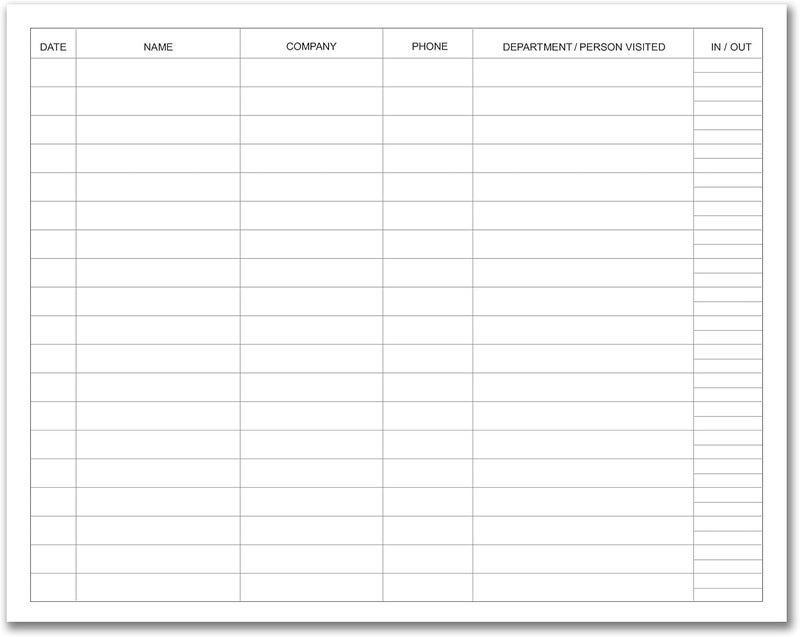 BookFactory Visitor Log Book/Visitor Register/Visitor Sign-in Book - 120 Pages, 8 7/8'' x 7'' - Green Cover, Section Sewn Hardbound (Made in USA) - Image 3