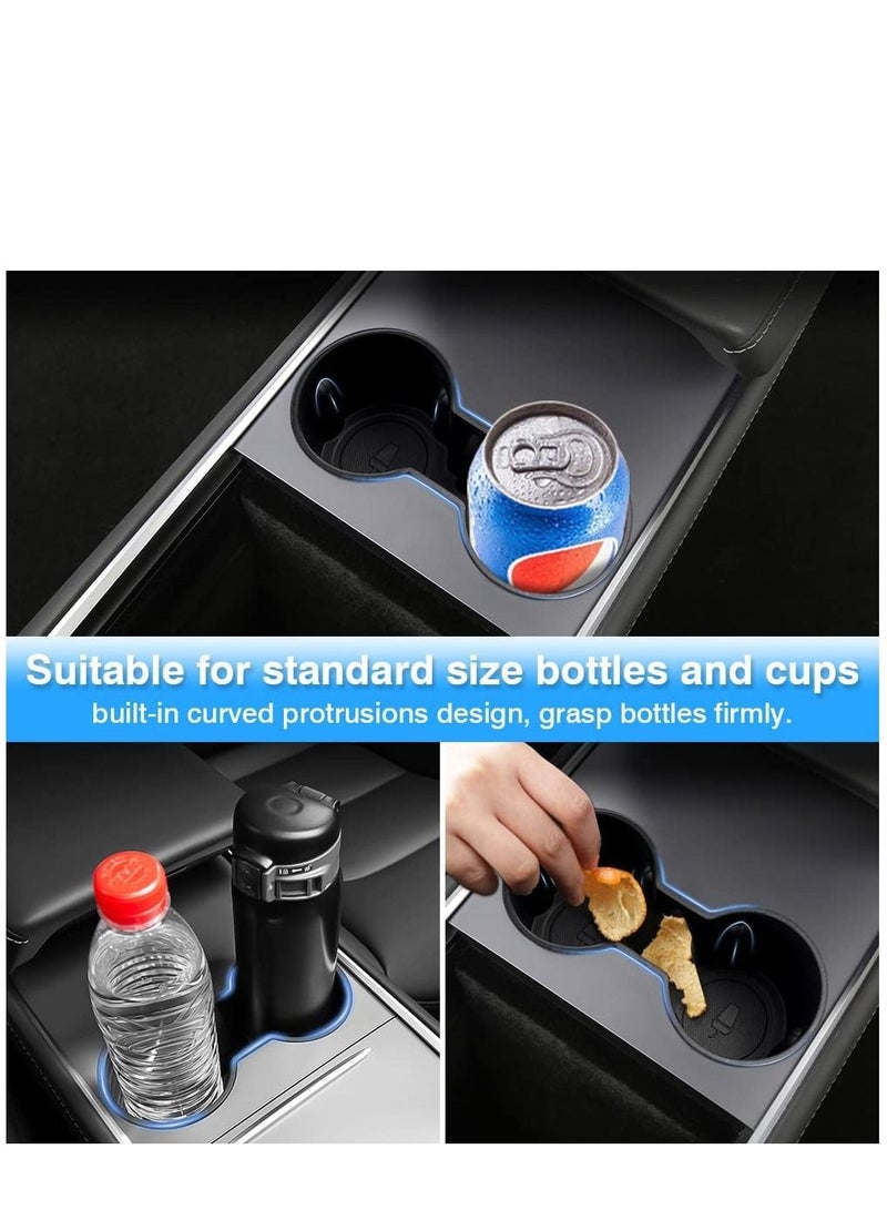 SYOSI Center Console Cup Holder Insert Compatible with Tesla Model 3 / Y Accessories Only Fit New Console - Image 2