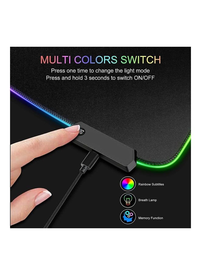 ARNO RGB Gaming LED Extended Keyboard And Mouse Pad With Anti-Slip Rubber Base Extra Large 300 x 800mm -wired - Image 3