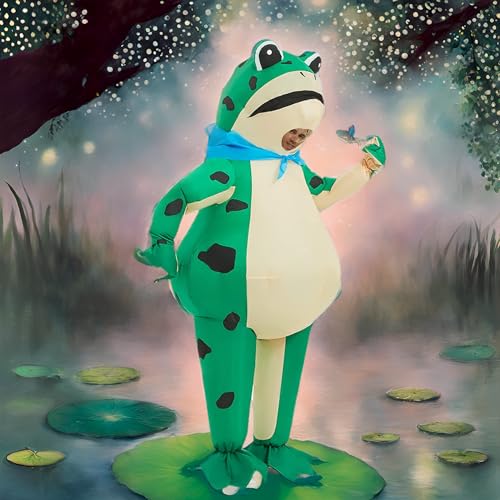 JASHKE Inflatable Frog Costume for Adults - Blow up Halloween Costume - Image 3