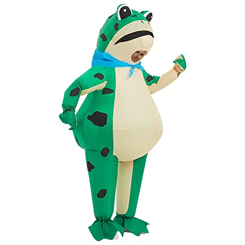 JASHKE Inflatable Frog Costume for Adults - Blow up Halloween Costume - Image 1