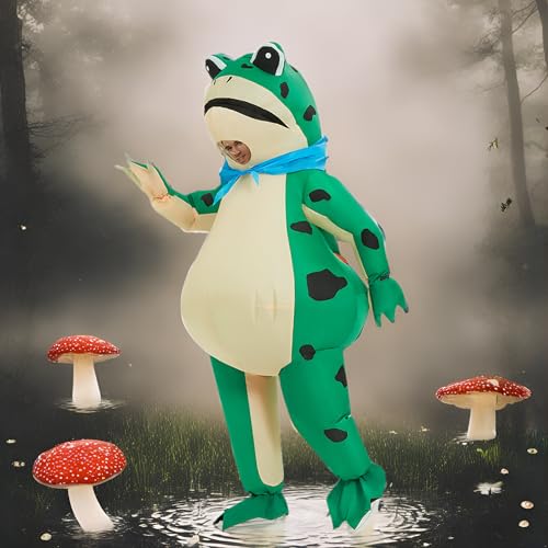 JASHKE Inflatable Frog Costume for Adults - Blow up Halloween Costume - Image 4