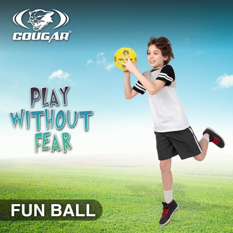 Cougar Funball, Home Play for Kids Size 5, Soft Soccer Ball with Needle (PVC, Assorted) - Image 3