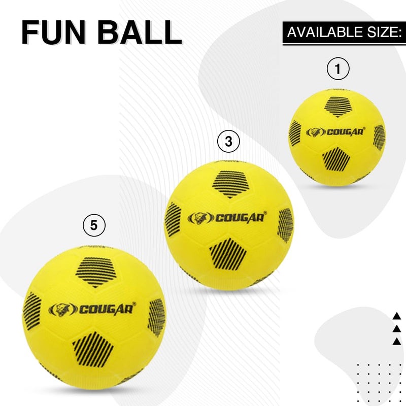 Cougar Funball, Home Play for Kids Size 5, Soft Soccer Ball with Needle (PVC, Assorted) - Image 4