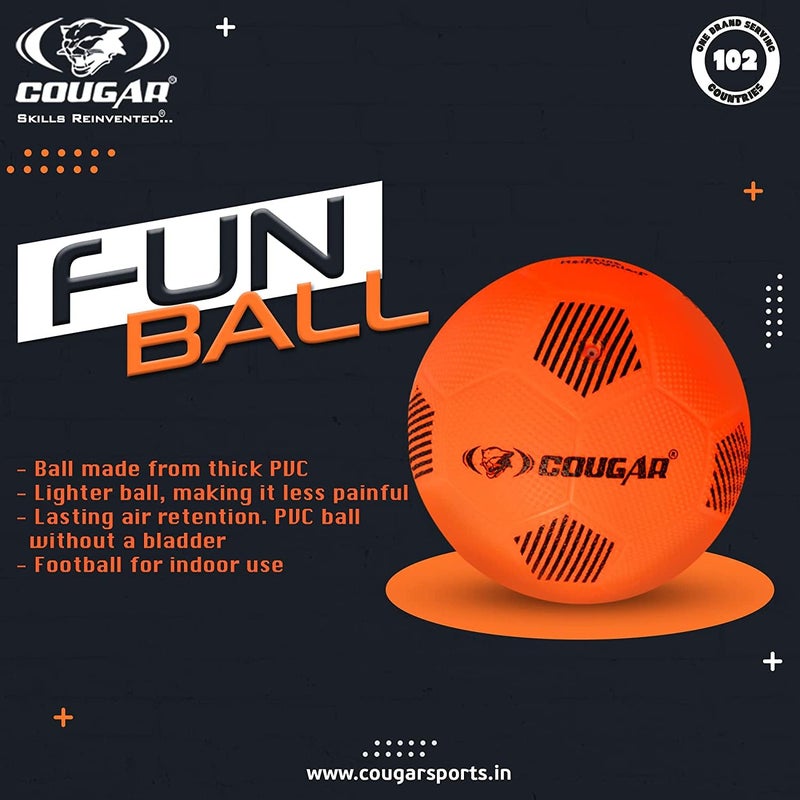 Cougar Funball, Home Play for Kids Size 5, Soft Soccer Ball with Needle (PVC, Assorted) - Image 2