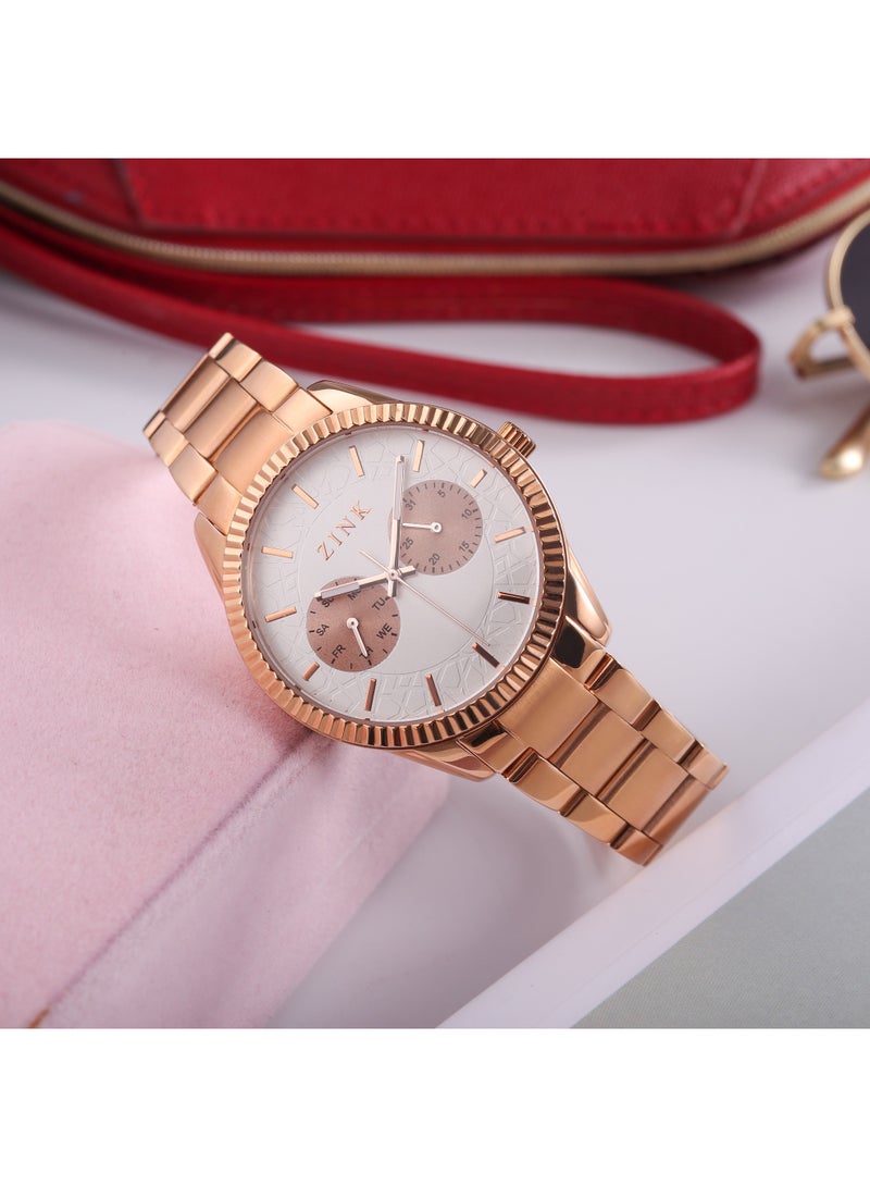 ZINK Women's Rose Gold Watch, Stainless Steel | ZK128L2SS-10 - Image 5
