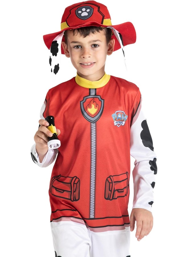 Ciao Paw Patrol Marshall Costume 3-4 Years | Toddler Cartoon Character Fancy Dress Complete Disguise Outfit | Kids Fire Pup Jumpsuit - Image 2