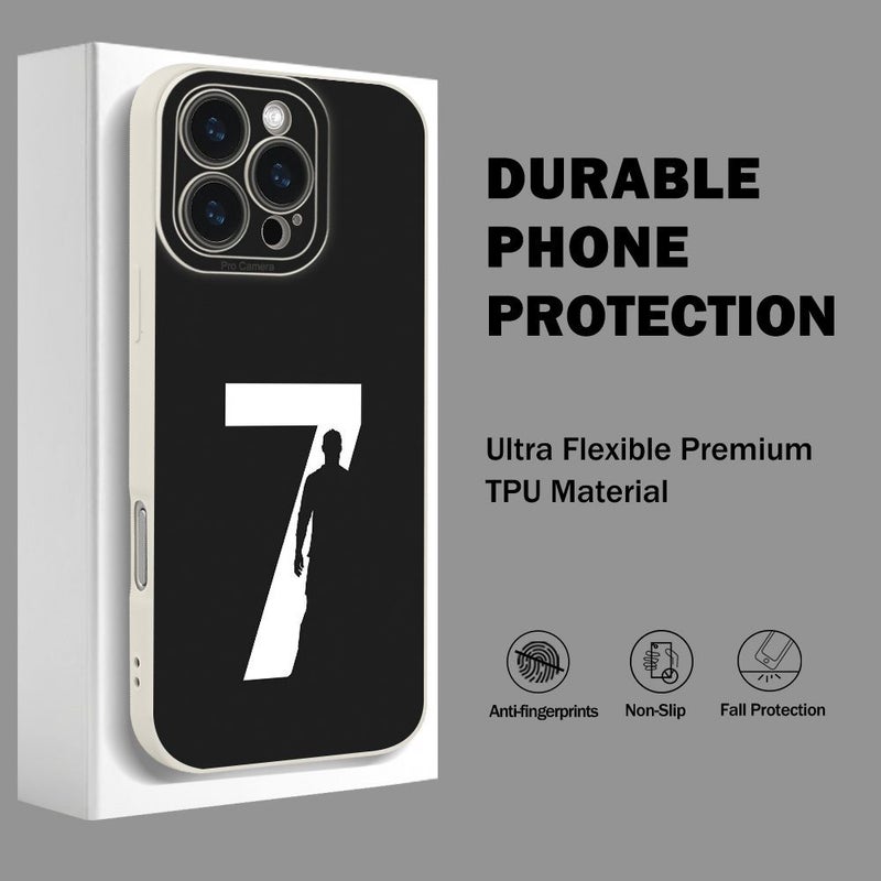 Phone Case Figure 7 Silhouette Full Coverage Drop Proof 2D Printed Elegant Design Anti Yellowing Durable Scratch Resistant Suitable For IPhone 16 Pro Mixed Color 1 - Image 1