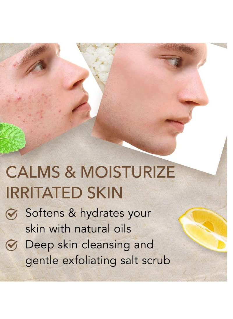 O Naturals O Naturals Exfoliating Lemon Oil Dead Sea Salt Deep-Cleansing Face & Body Scrub. Anti-Cellulite Tones Helps Oily Skin, Acne, Ingrown Hairs & Dead Skin Remover. Essential Oils, Sweet Almond 18oz  - Image 5