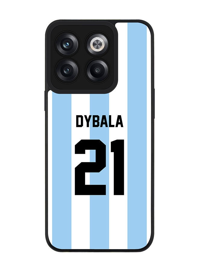 Stylizedd Rugged Black edge case for OnePlus Ace Pro Slim fit Soft Case Flexible Rubber Edges Anti Drop TPU Gel Thin Cover - Football Team - Argentina Player Name - Dybala - Image 1