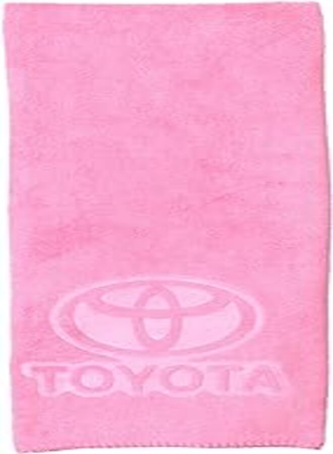 Al Hayah Toyota Car Drying Towel, Free Microfiber Cleaning Cloth, Premium Professional Soft Microfiber Towel, Super Absorbent Detailing Towel for Car/Windows/Screen/Kitchen - Pink