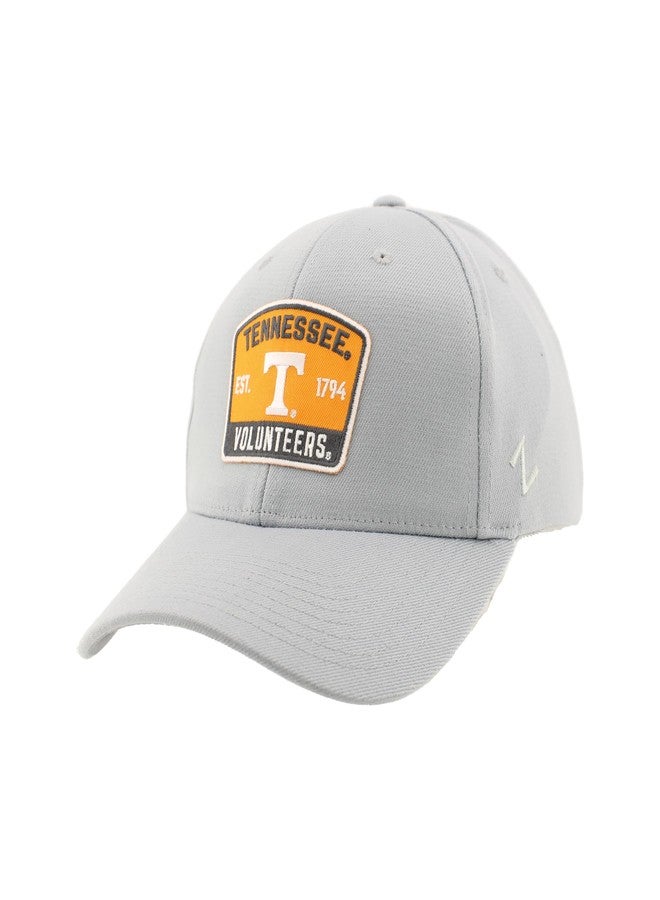 ZHATS Men's Standard NCAA Officially Licensed Fitted Hat ZH Patch Switchback Light Gray, Grey, Medium - Image 1