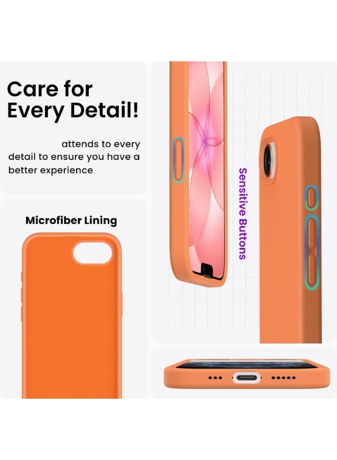 iPhone 17e Case Soft Silicone Cover with Microfiber Lining Case For iPhone 17e Anti-Scratch Flexible Shockproof Protective Cover For iPhone 17e 6.1’’ - Image 4