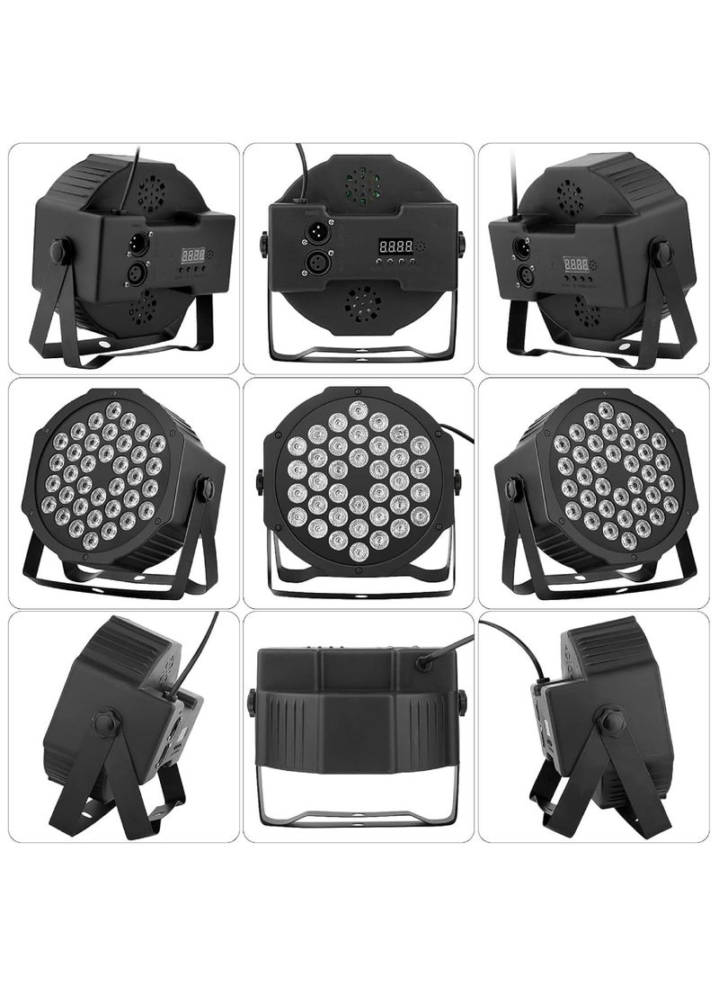 إضاءة المسرح RGB 36 LED Dj Par Lighting للأحداث الصوت المنشط عن بعد والتحكم DMX ضوء الديسكو RGB Disco Par Light لحفلات الزفاف والحفلات والحفلات الموسيقية والمهرجانات متعددة الأوضاع تعمل بالديكور ضوء 3 دبابيس