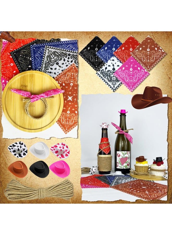 PPXMEEUDC 30 Set Plastic Mini Cowboy Hats Tiny Western Cowgirl Hat Cute Miniature Hat West Party Crafts for Cowboy Cowgirl Party Supplies - Image 4
