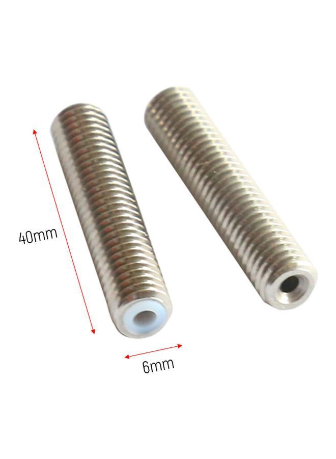 NIBEMINENT 2-Piece Stainless Steel Teflon Tube 40millimeter Silver  - Image 5