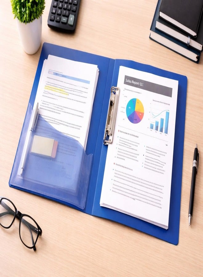 ملف مشابك لامع من زون A4 بدون ثقب مع جيب، مجلد ملفات مشابك تايمكس للمستندات المكتبية والشهادات (عبوة من قطعتين) - Image 5