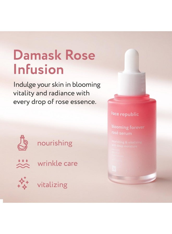 Face Republic Blooming Forever Rosé Serum 45Ml Rose Water Bakuchiol Revitalizing & Rejuvenating Wrinkle Care Firm And Elastic Skin Vegan Korean Skincare - Image 2