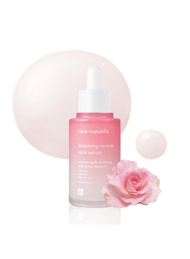 Face Republic Blooming Forever Rosé Serum 45Ml Rose Water Bakuchiol Revitalizing & Rejuvenating Wrinkle Care Firm And Elastic Skin Vegan Korean Skincare - Image 1