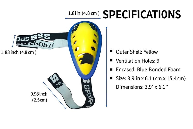 AARMAX Abdominal Guard Professional with Adjustable Velcro Straps (Extra Rubber Padding) (Youth) - Image 5