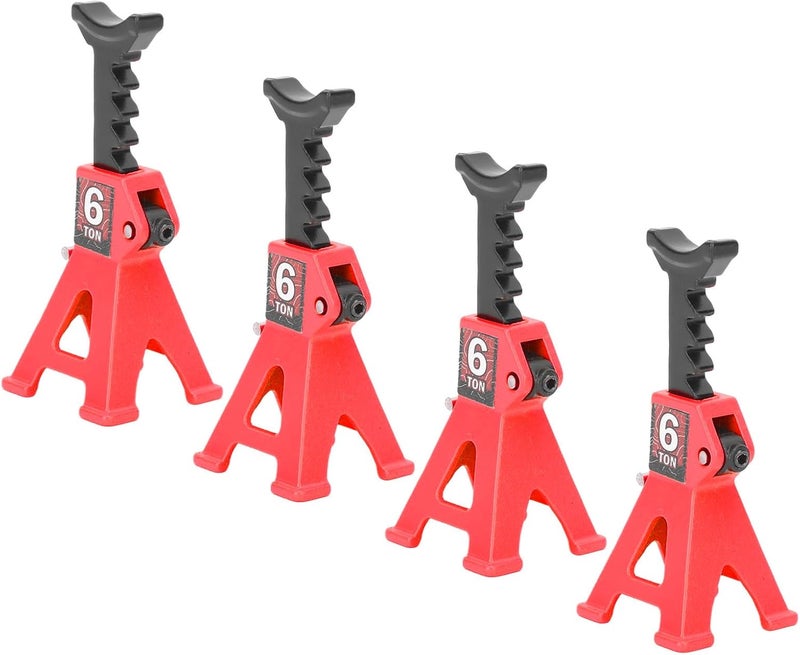 SUNGOOYUE Mini Jack Stand, Adjustable Aluminum Alloy RC Car Stand with Polished Surface, for 1/24 SCX24 1/18 and Other RC Cars (Red) - Image 2
