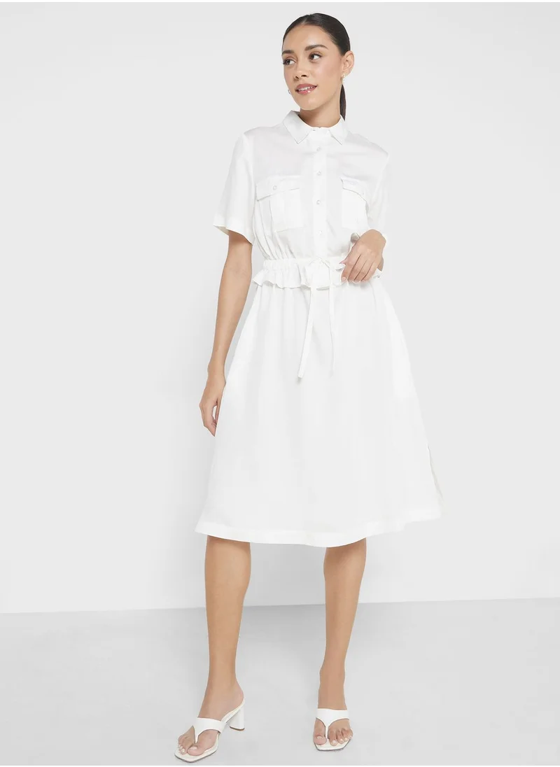 French Connection Pocket Detail Tiered Dress