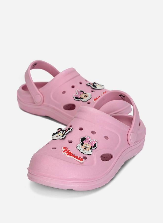 Comic Kicks by UrbanHaul Comic Kicks by UrbanHaul Minnie Mouse Applique Detail Clogs with Backstrap - Image 1