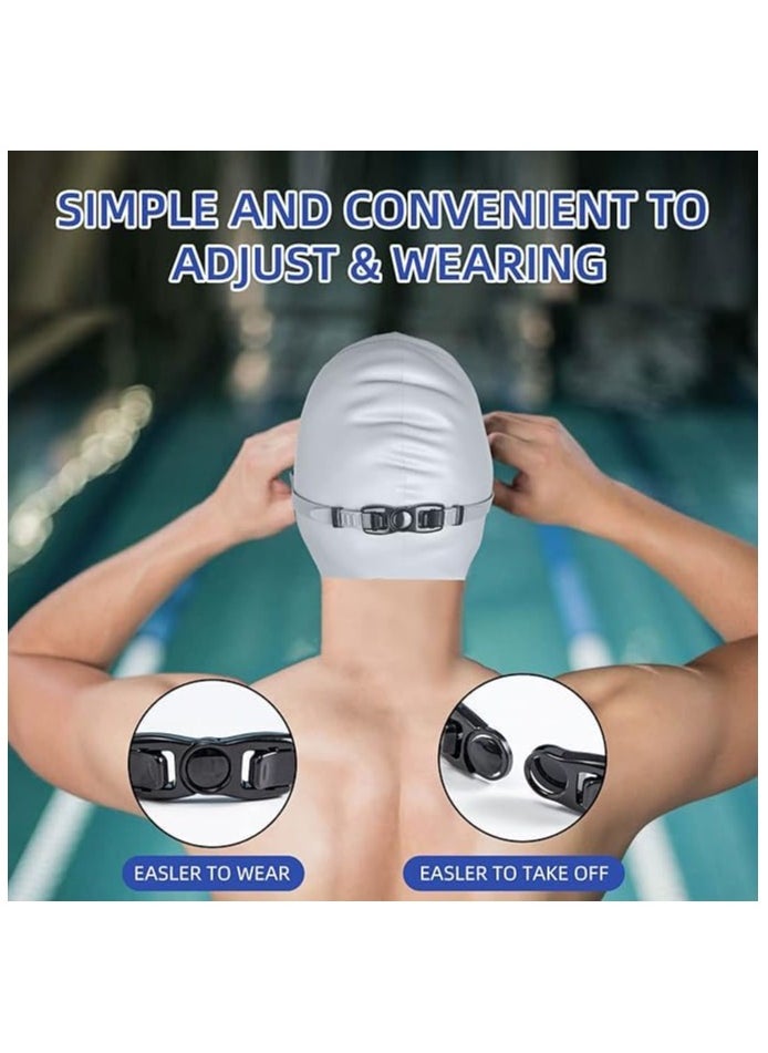 Buytory Buytory Swimming Goggles & Cap Set for Adults – UV Protection, Anti-Fog, Waterproof Silicone, with Nose Clip & Earplugs  - Image 4