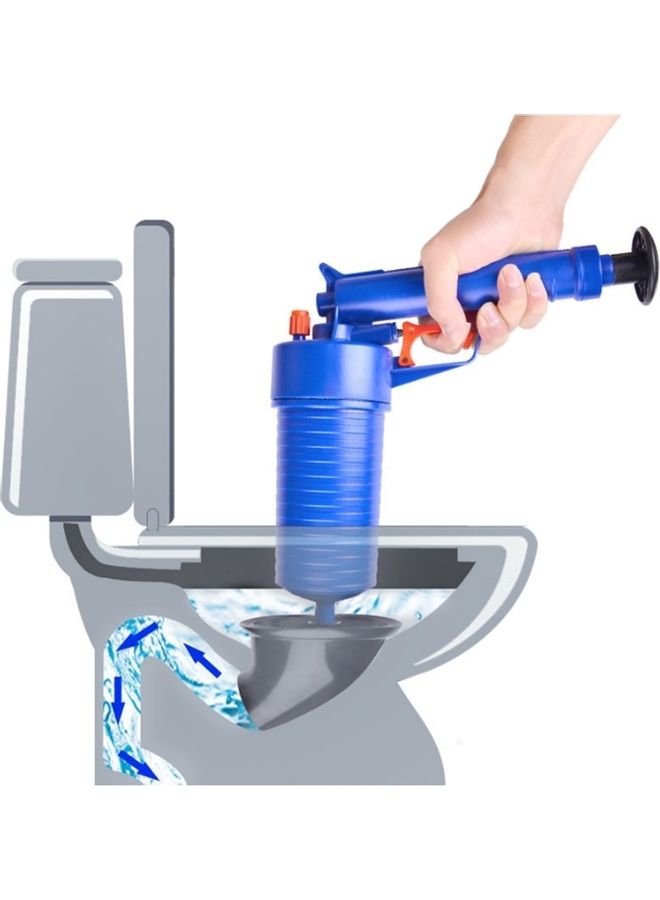 Kitchen Toilet High Pressure Drain Pipes Sinks Air Power Blaster Cleaner Plunger Clog Remover Multicolour 28 x 10 x 28cm - Image 1