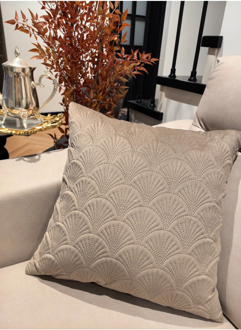 Generic Pack of 2, Noble Grey fan Decorative Square Throw Pillow Cover Cushion Covers Pillowcase, Home Decorations for Sofa Couch Bed Chair 18x18 Inch(45x45 cm)  - Image 2