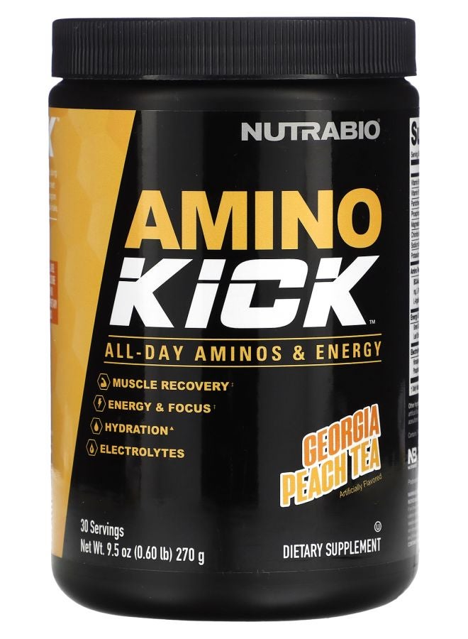 NutraBio Amino Kick Georgia Peach Tea 0.6 lb (270 g)