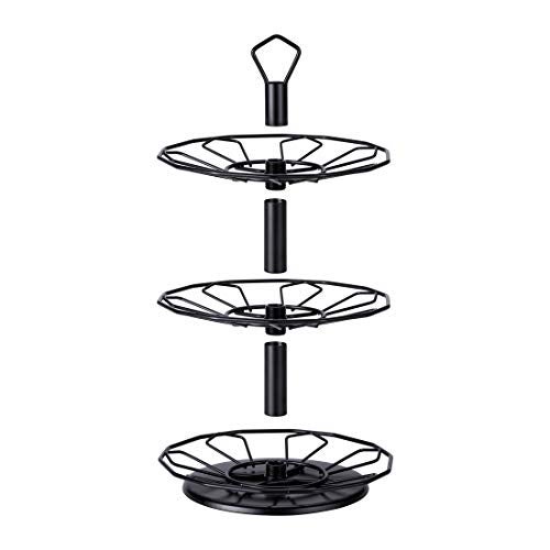 FlagShip K cup Holder Carousel 3 Tier for Keurig Pod Holder Metal DIY Install Small for K-cup Storage Stand 21 K Pod Storage - Image 3