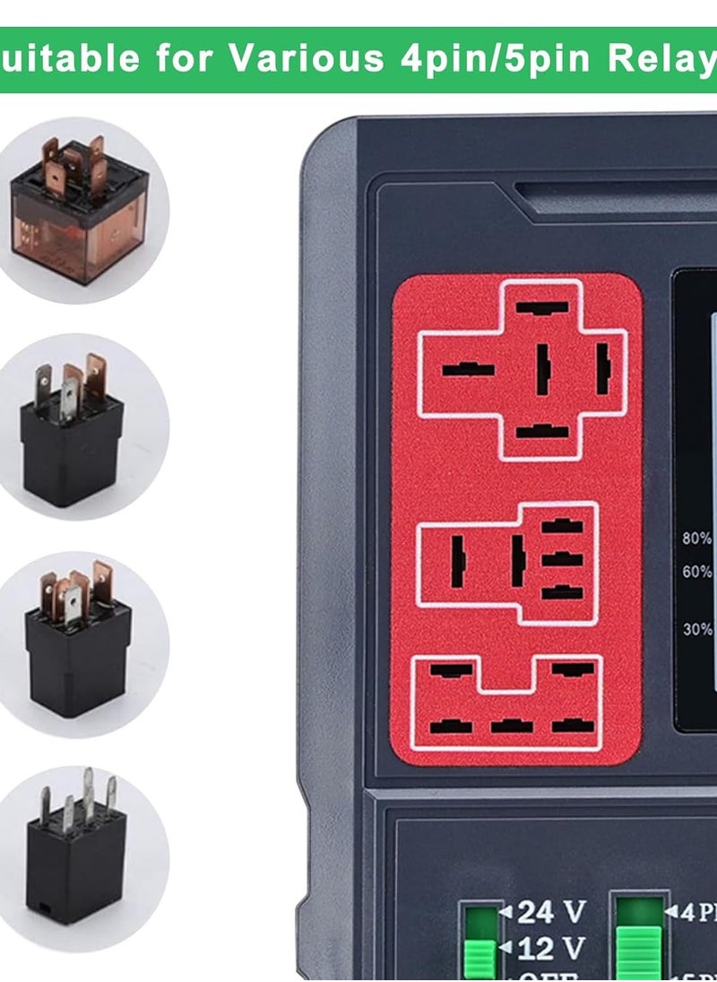 Generic Automotive Relay Tester 12V/24V Car Relay Tester Kit LED Display High Brightness Lamp, Battery Relay Diagnostic Checker Tools for Auto Repairing  - Image 5