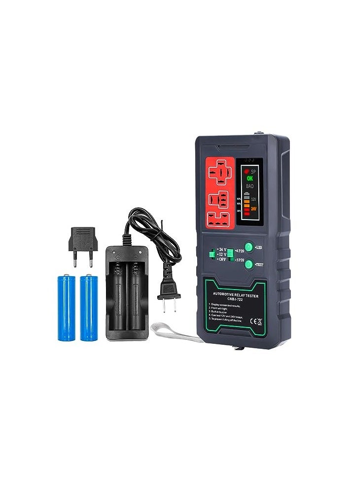 Generic - Automotive Relay Tester 12V/24V Car Relay Tester Kit LED Display High Brightness Lamp, Battery Relay Diagnostic Checker Tools for Auto Repairing - Image 1