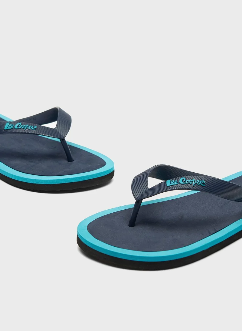 Lee Cooper Logo One Strap Flip Flops