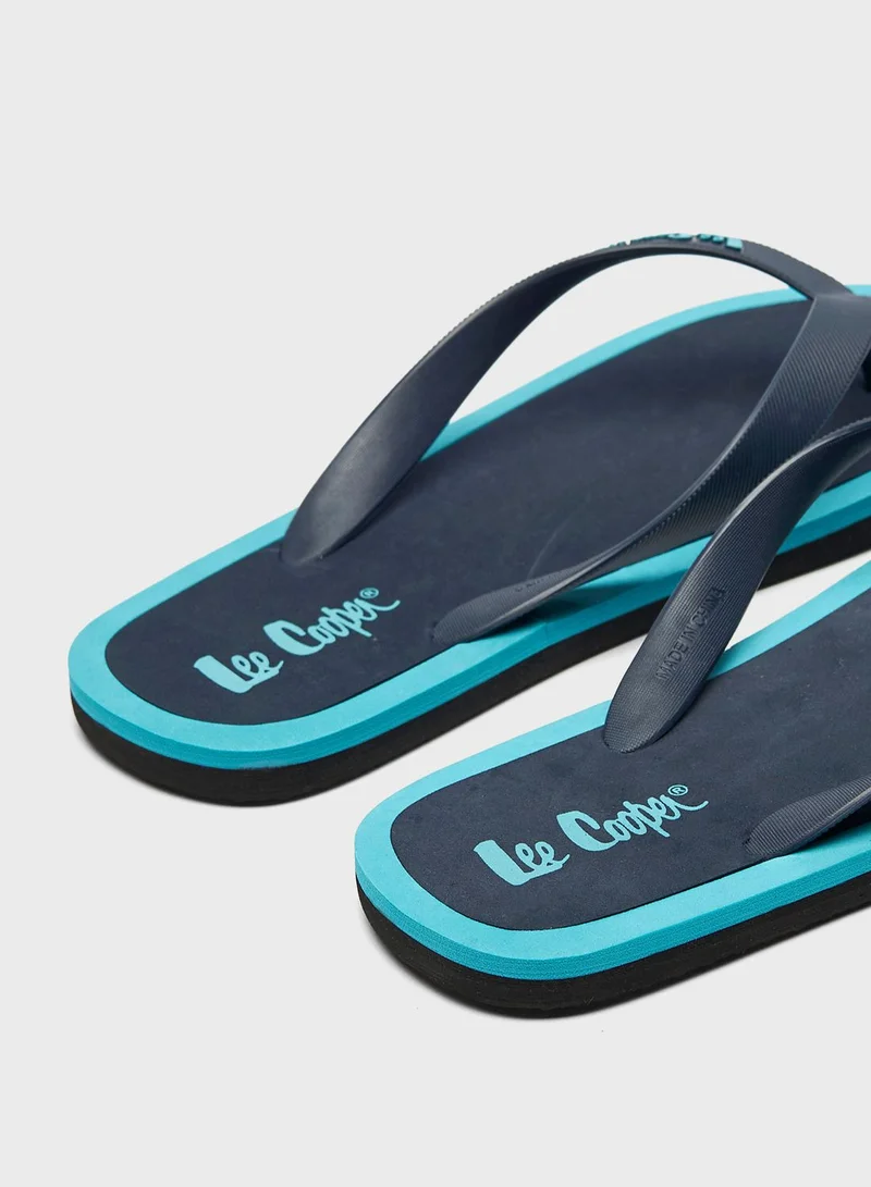 Lee Cooper Logo One Strap Flip Flops