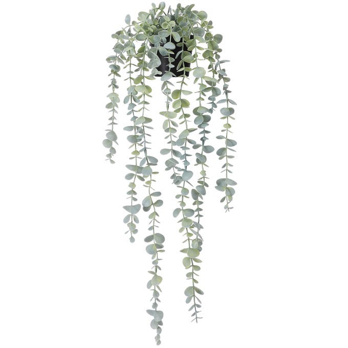 1PCS ARTIFICIAL HANGING PLANTS FAKE EUCALYPTUS POTTED PLANT HANGING PLANT FOR WALL ROOM HOME INDOOR OUTDOOR SHELF DECORATION