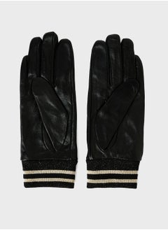 ONLY Glitter Cuff Leather Gloves  - Image 1