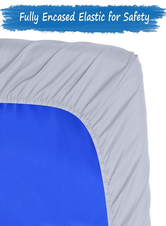 Coldwind Nap Mat Sheet 24" x 48" x 4" Fitted Elastic Corners Preschool Day Care Rest Nap Mat Cover, Soft & Breathable Baby Sheets for Regalo My Cot Portable Toddler Bed and Joovy Travel Cot, Gray - Image 4