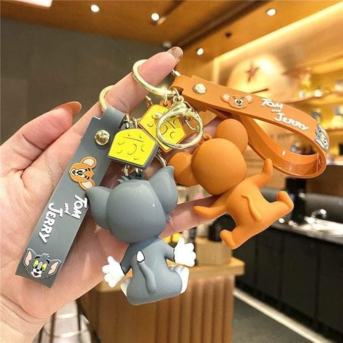 FowWelt Cartoon Characters Keychain for Girls Boys, Cute Silicon Keychains Accessories Keyring Key Purse Backpack Car Charms for Kids Gifts - Image 4