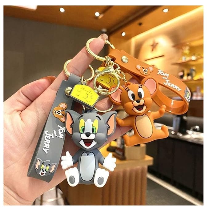 FowWelt Cartoon Characters Keychain for Girls Boys, Cute Silicon Keychains Accessories Keyring Key Purse Backpack Car Charms for Kids Gifts - Image 2